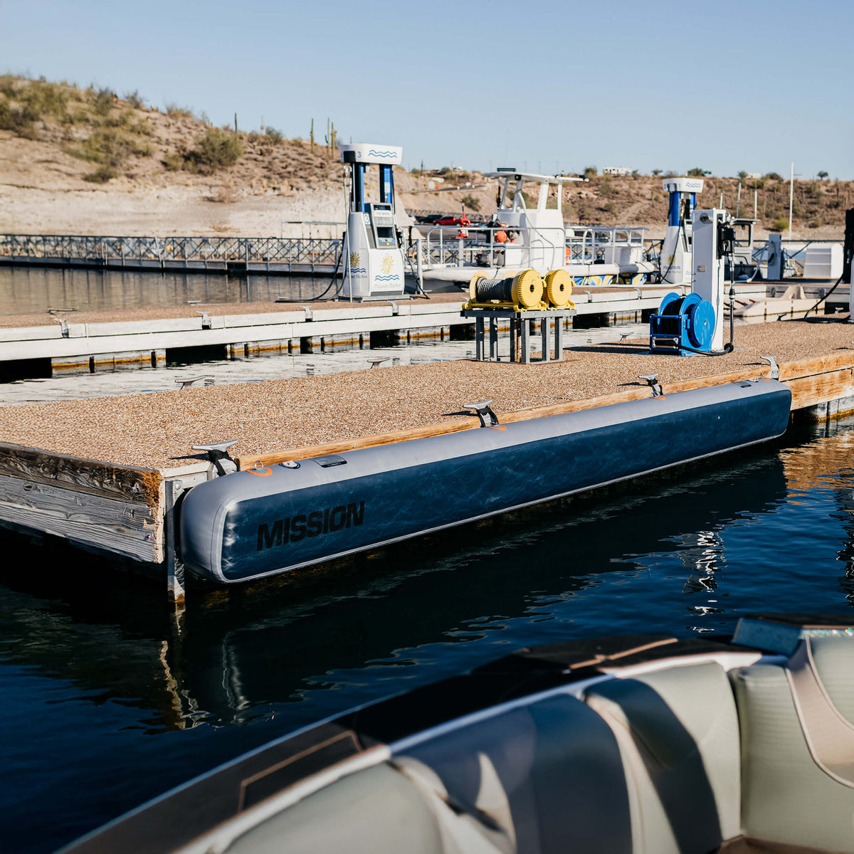 Inflatable Dock Protection Inflatable Boat Fenders & Dock Bumpers - MISSION Boat Gear