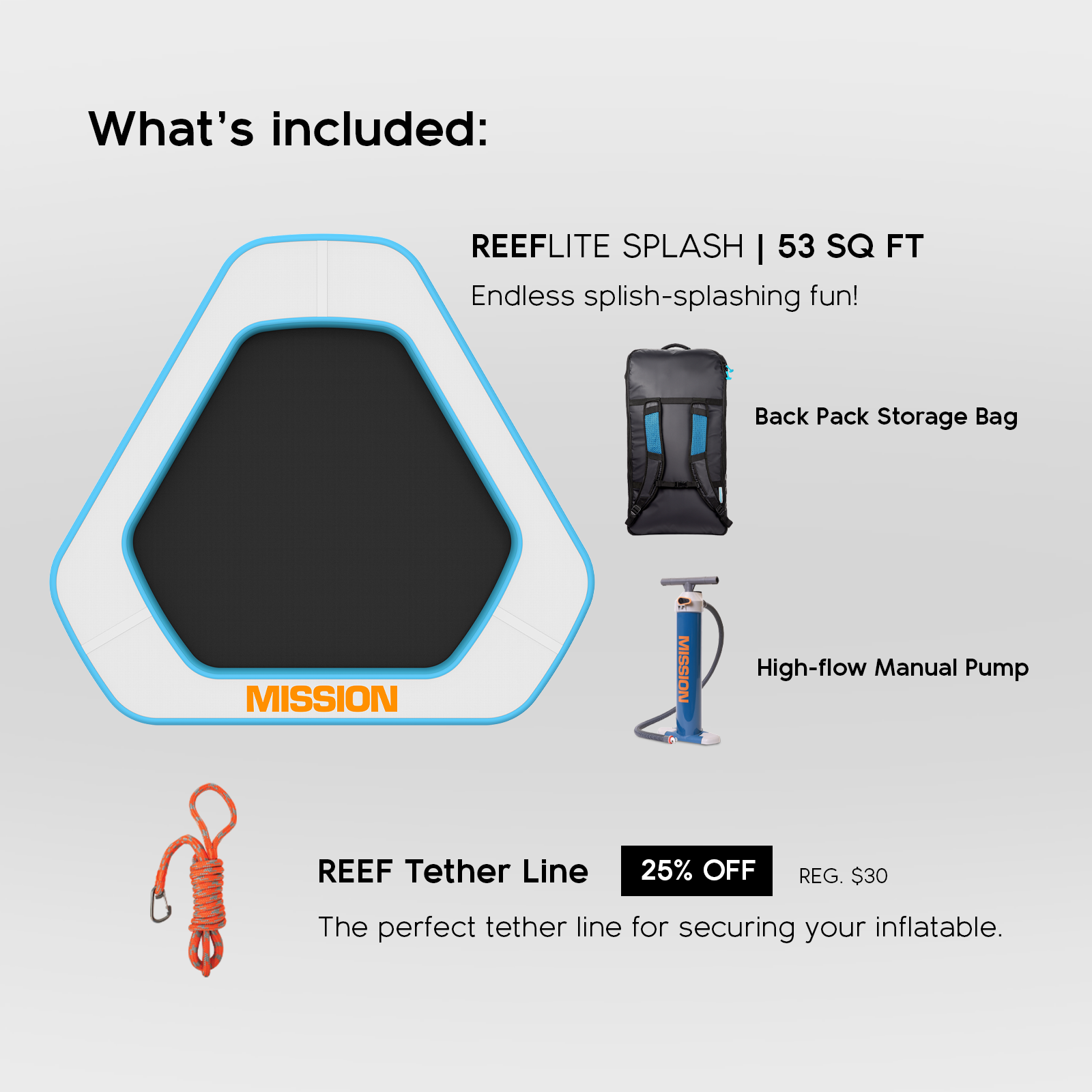 REEFLITE SPLASH Inflatable Floating Splash Pool MISSION reeflite-splash-inflatable-floating-splash-pool-mission