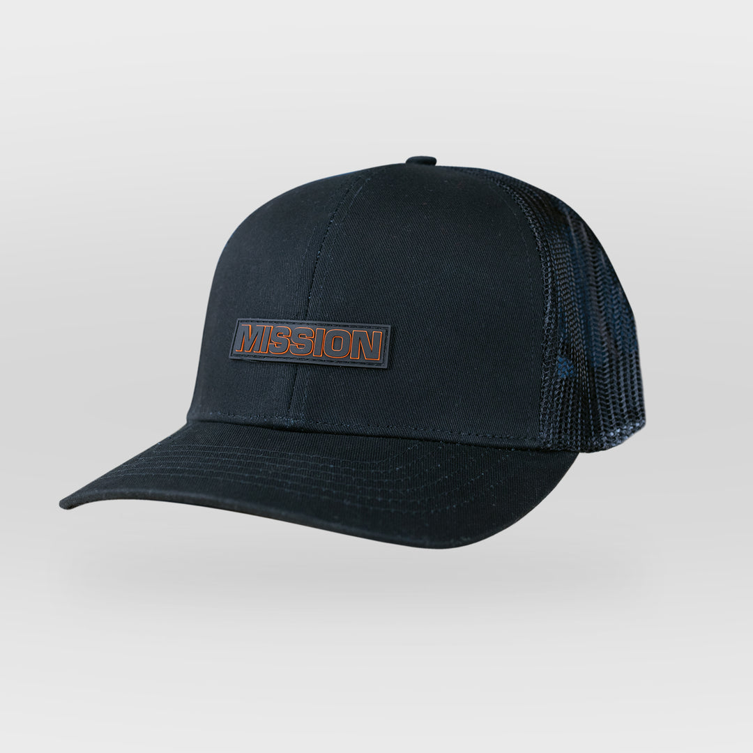 HATS :: MISSION | 6 Panel Trucker Hat | Black