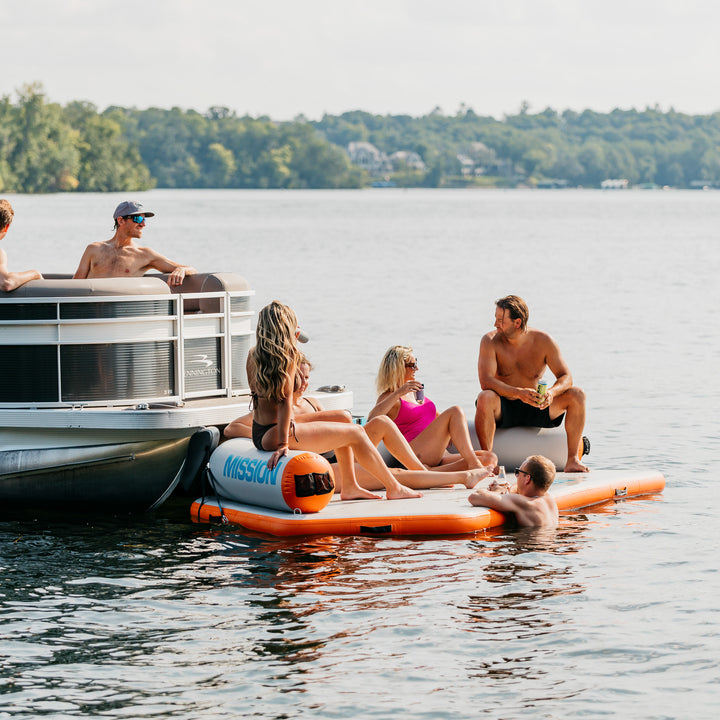 REEF DECK | Inflatable Swim Platform & Lounger | Connects to Pontoon