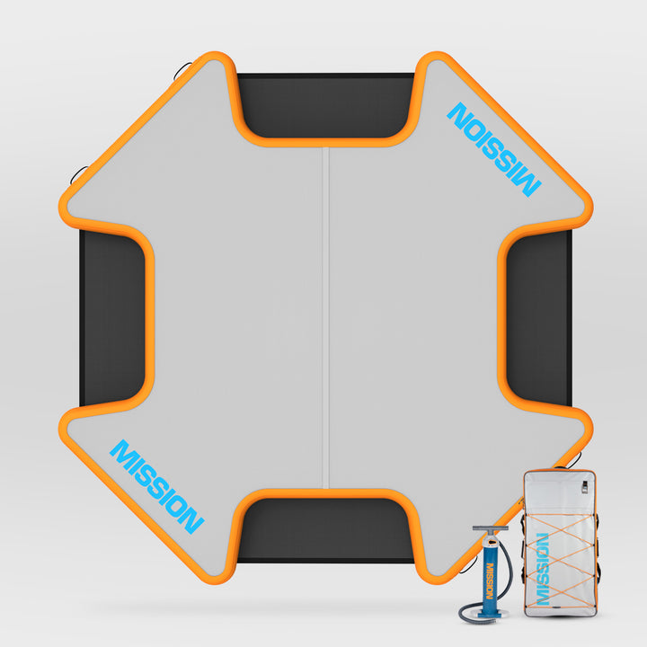 REEF PLAY | Large Inflatable Water Mat | Easy-Up Mesh on Every Side