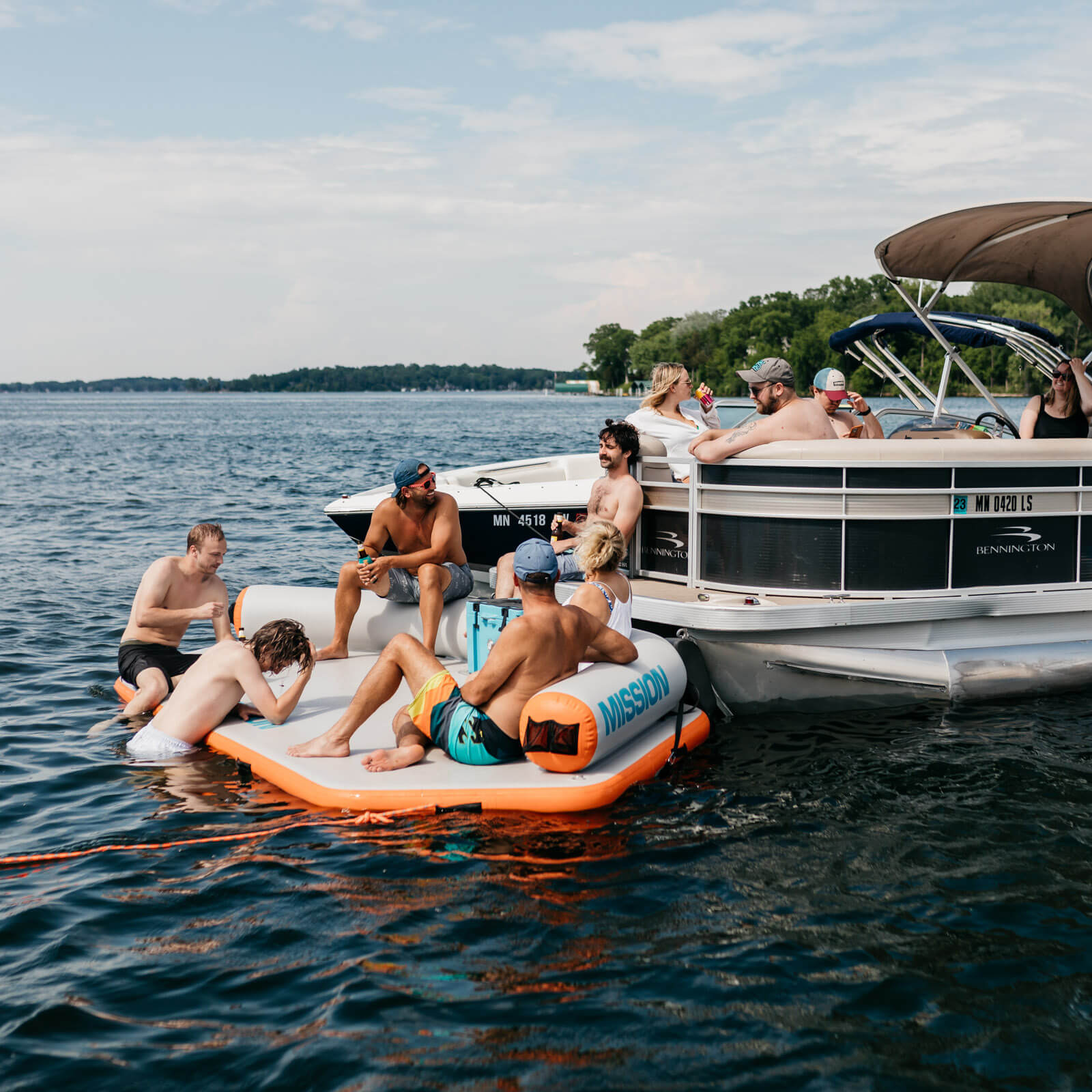 Mission boat gear reef mat shop inflatable floating dock water lounge