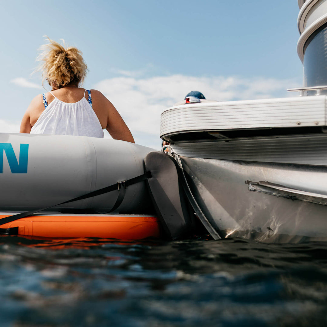 REEF DECK | Inflatable Swim Platform & Lounger | Connects to Pontoon