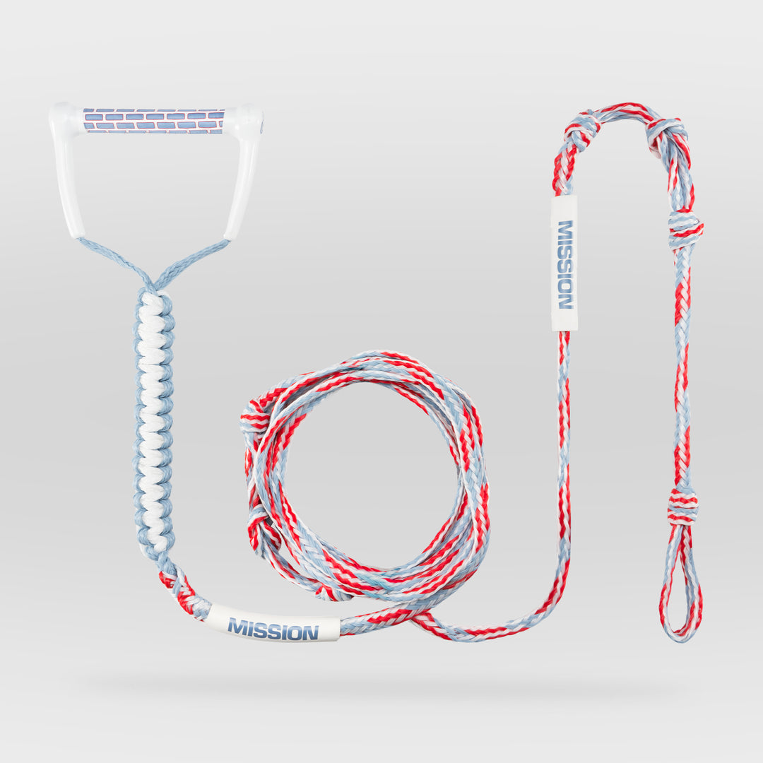 MISSION Wakesurf Rope | 22 ft Adjustable Surf Rope &amp; Handle