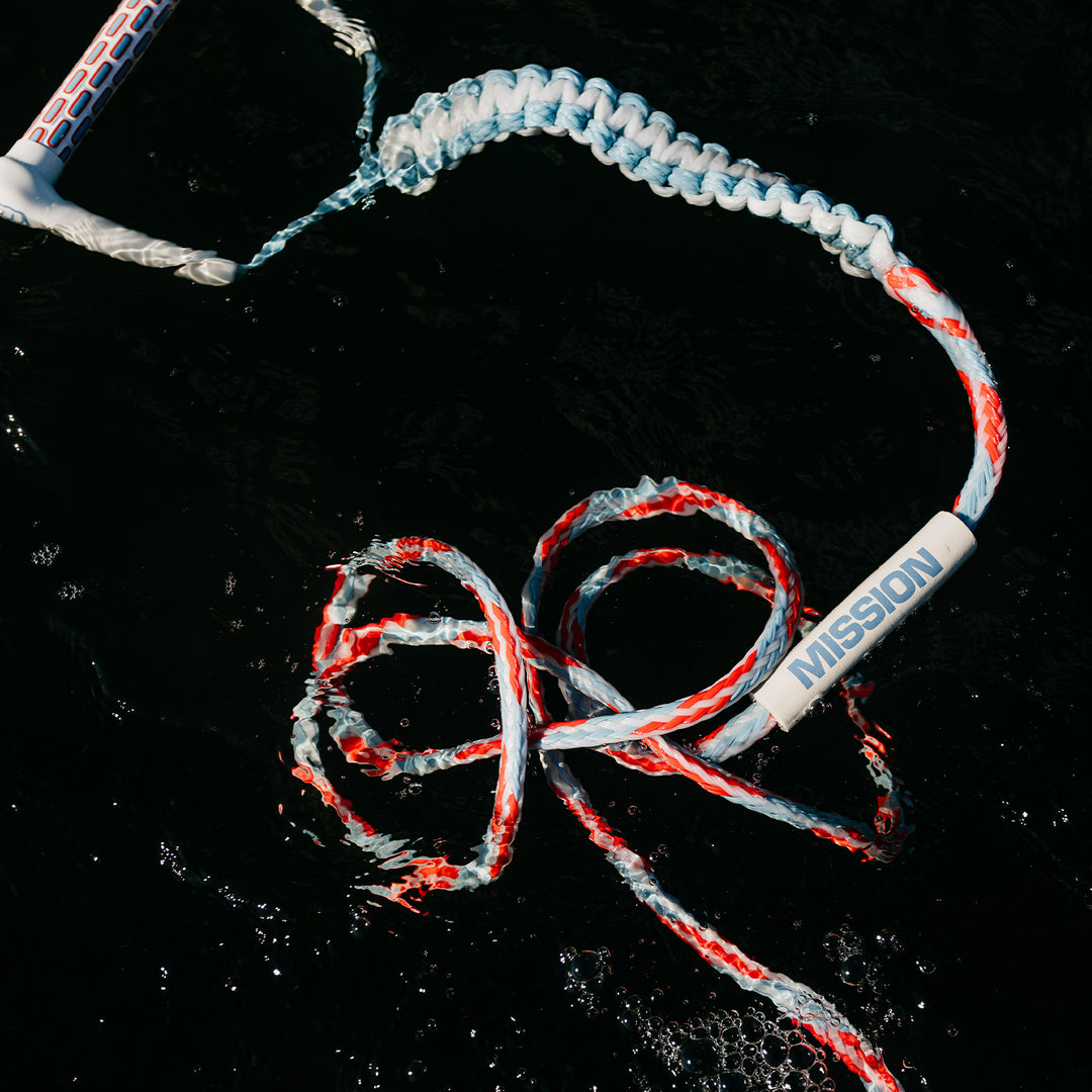 MISSION Wakesurf Rope | 22 ft Adjustable Surf Rope &amp; Handle
