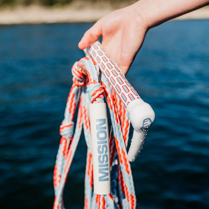 MISSION Wakesurf Rope | 22 ft Adjustable Surf Rope &amp; Handle
