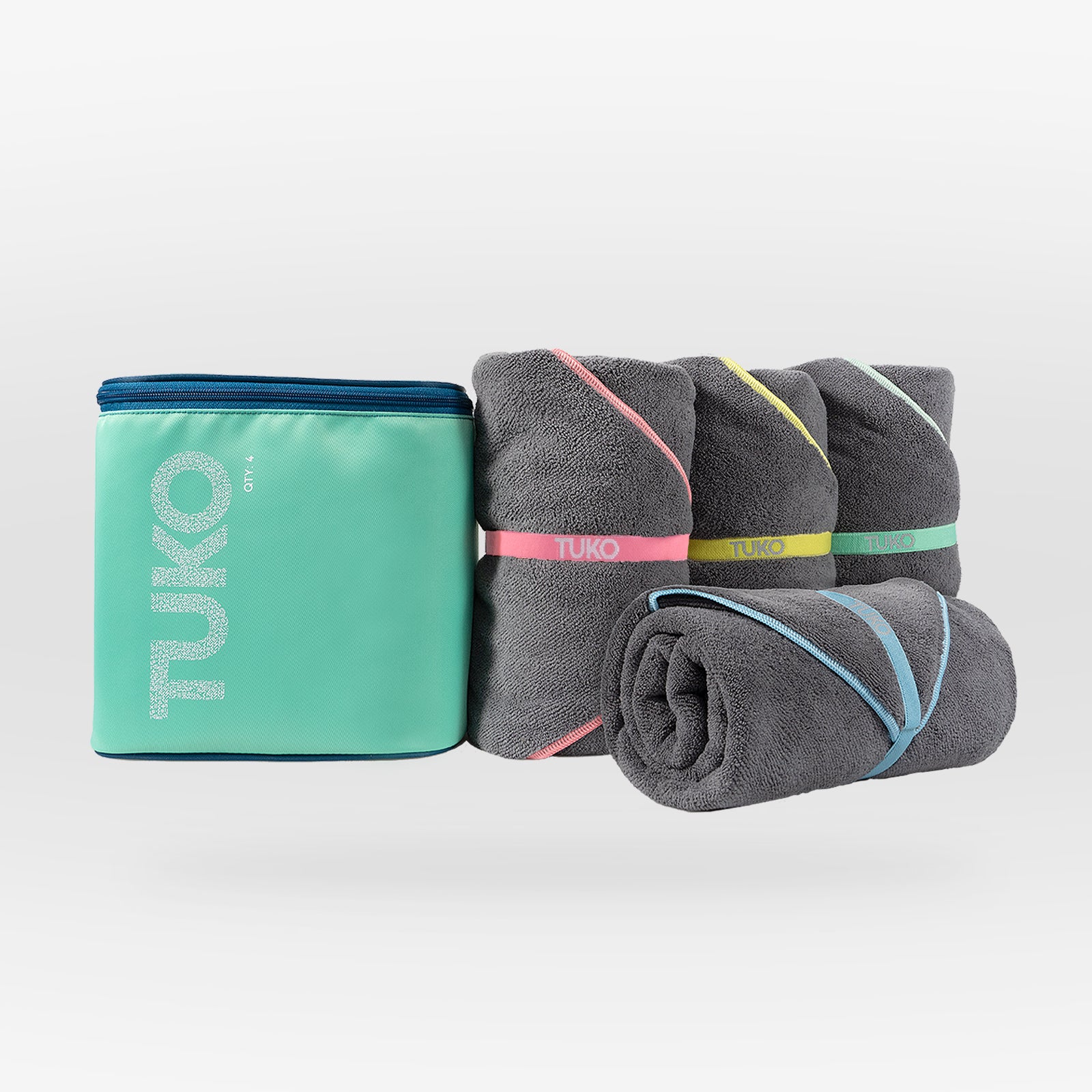 TUKO | Swim Towels | 4PK - Charcoal