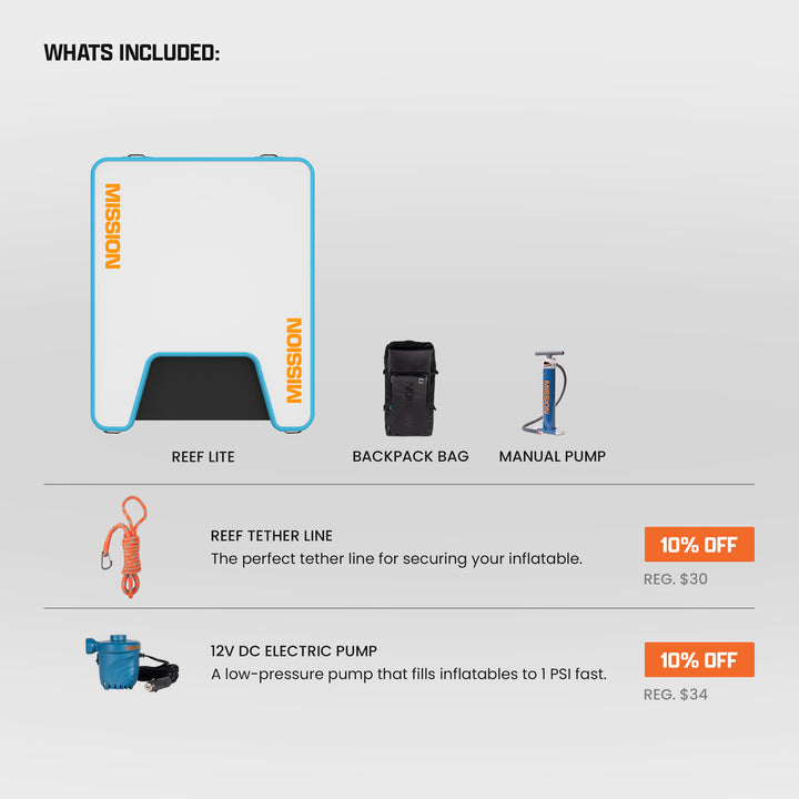 REEFLITE | Inflatable Water Mat | Compact + Easy-up
