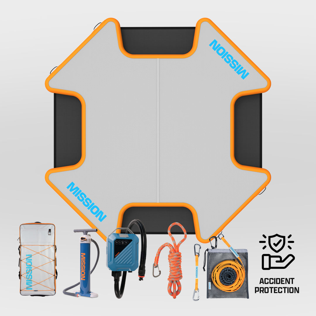 REEF PLAY | Large Inflatable Water Mat | Easy-Up Mesh on Every Side
