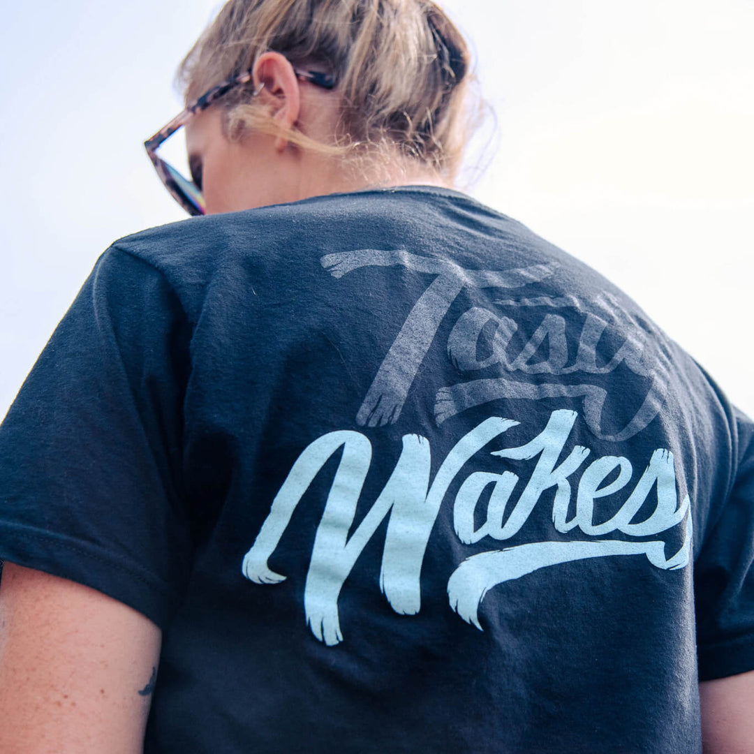 back of Tasty wakes t-shirt