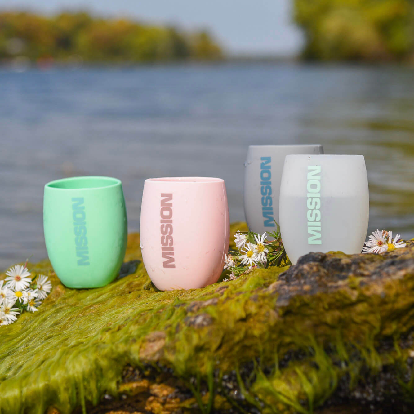 variety pack of silicone wine tumblers