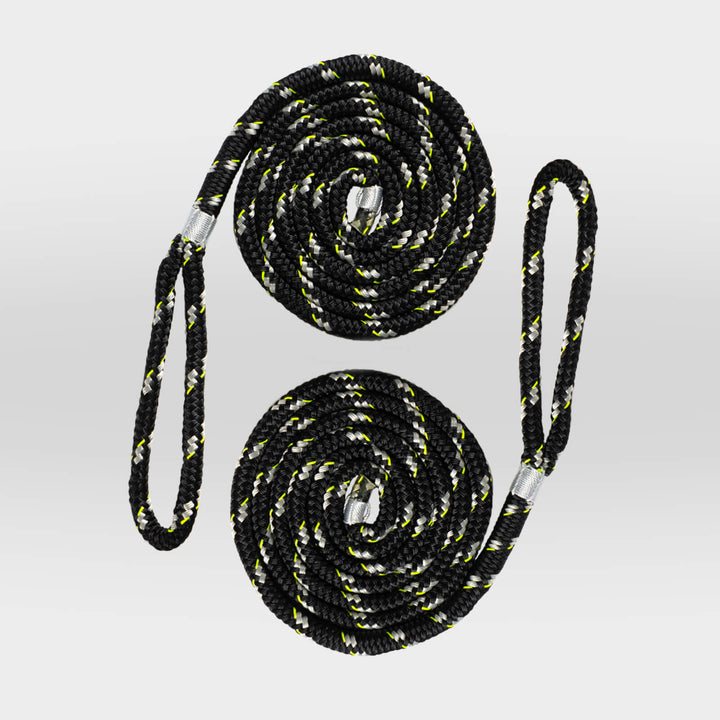 #color_classic-black; rolled up boat fender lines set of 2