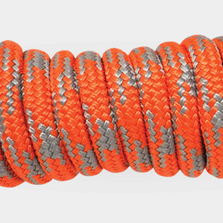 close up of orange reef tether line