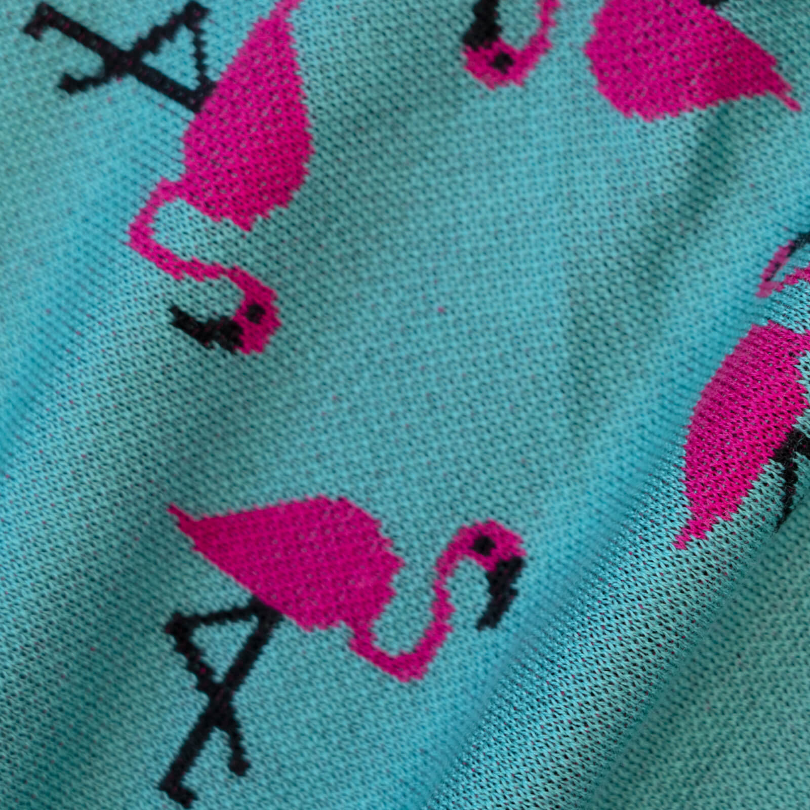 close up of flamingo board sock